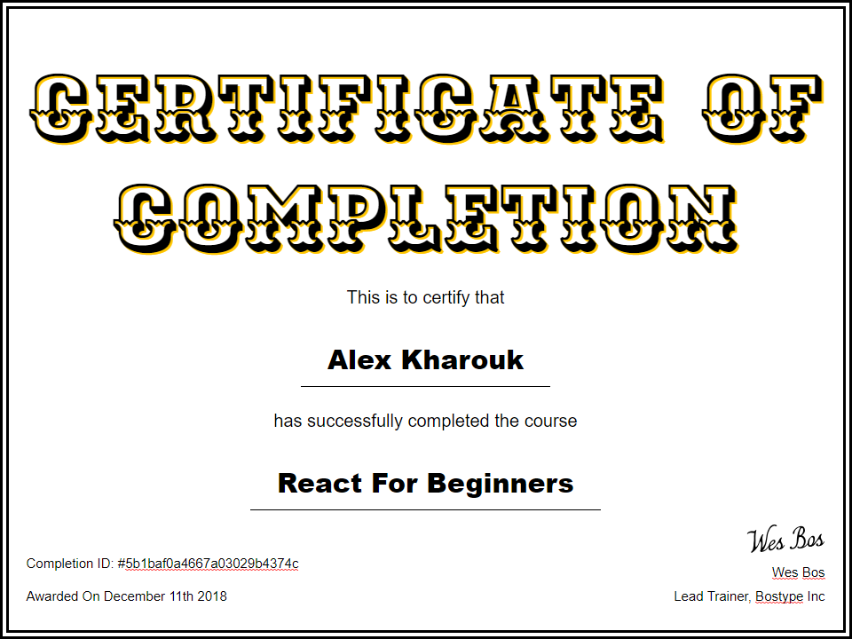 certificate-react